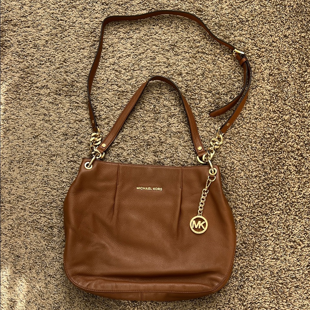 Michael Kors Tan Leather Shoulder Bag